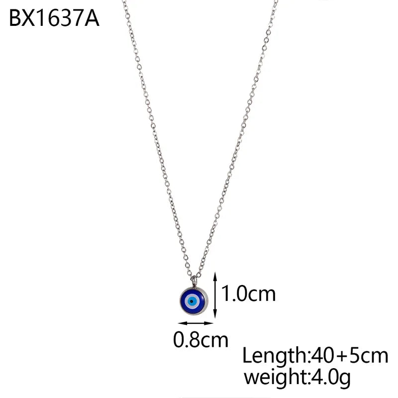 Mini Hamsa Evil Eye Necklace