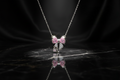 Pink Crystal Bow Pendant