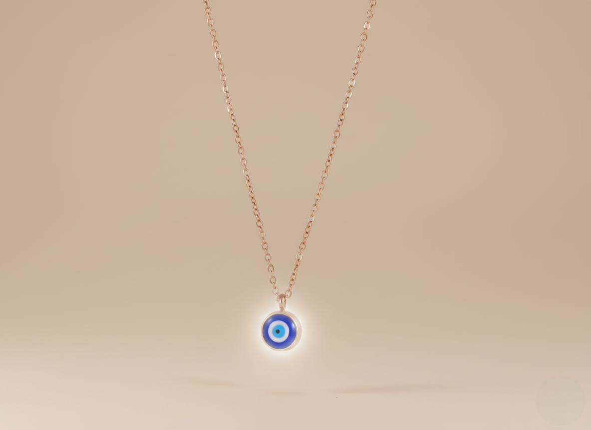 Mini Hamsa Evil Eye Necklace