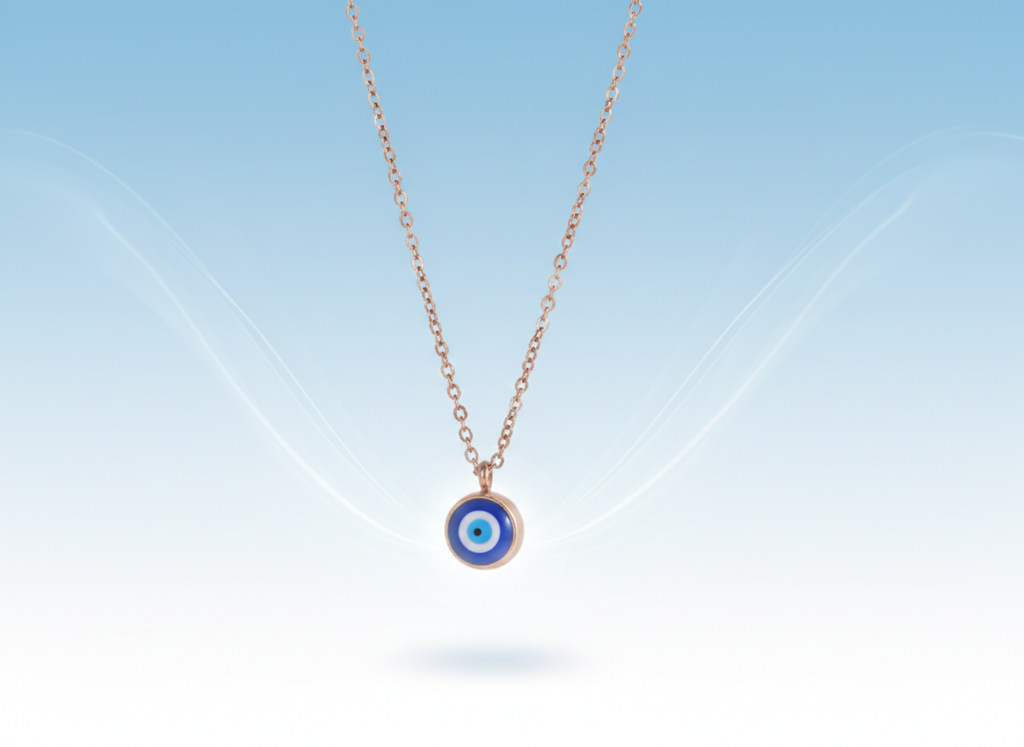 Mini Hamsa Evil Eye Necklace