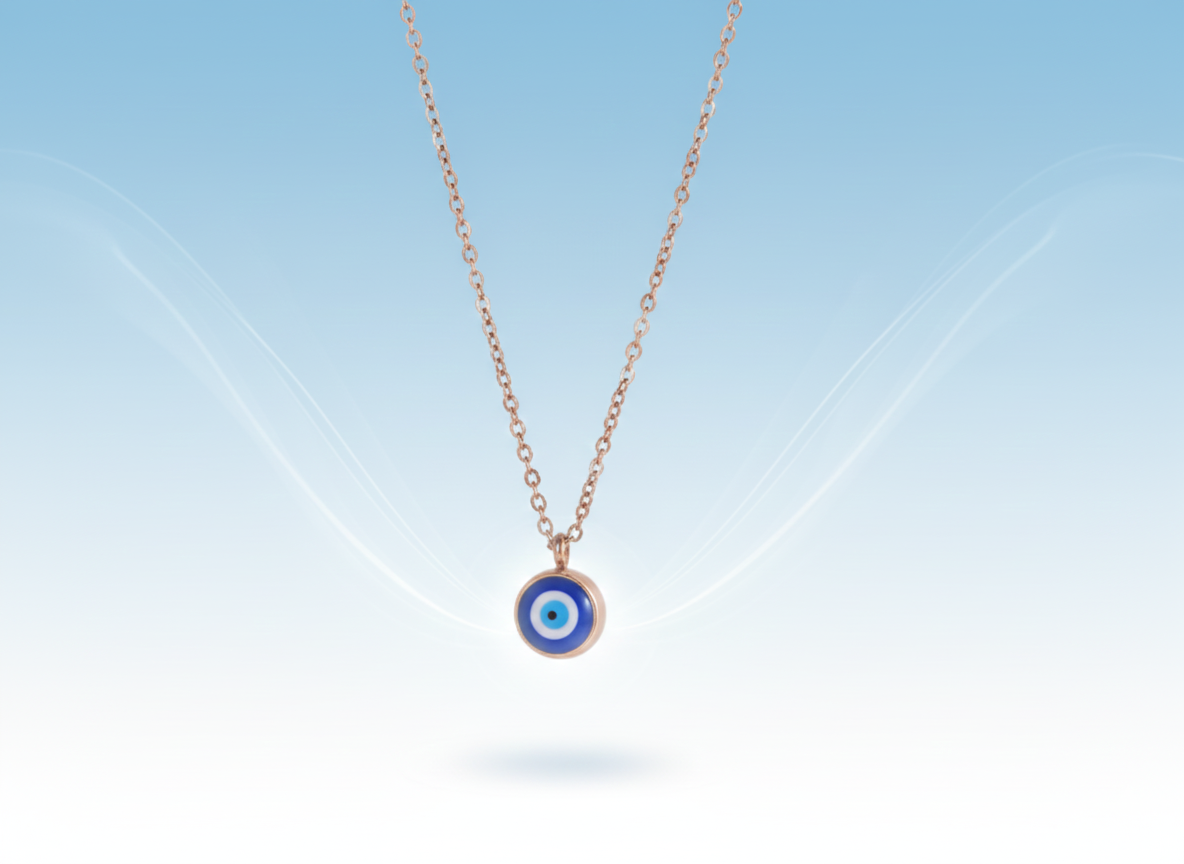 Mini Hamsa Evil Eye Necklace